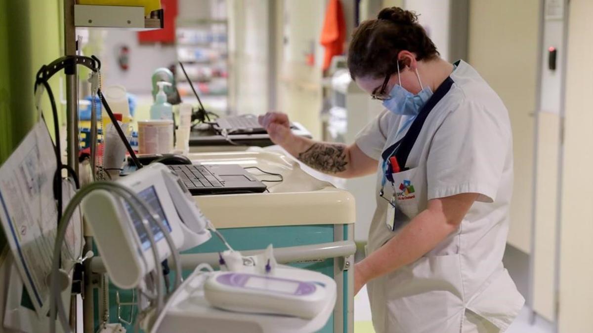 Un enfermera en un hospital belga.