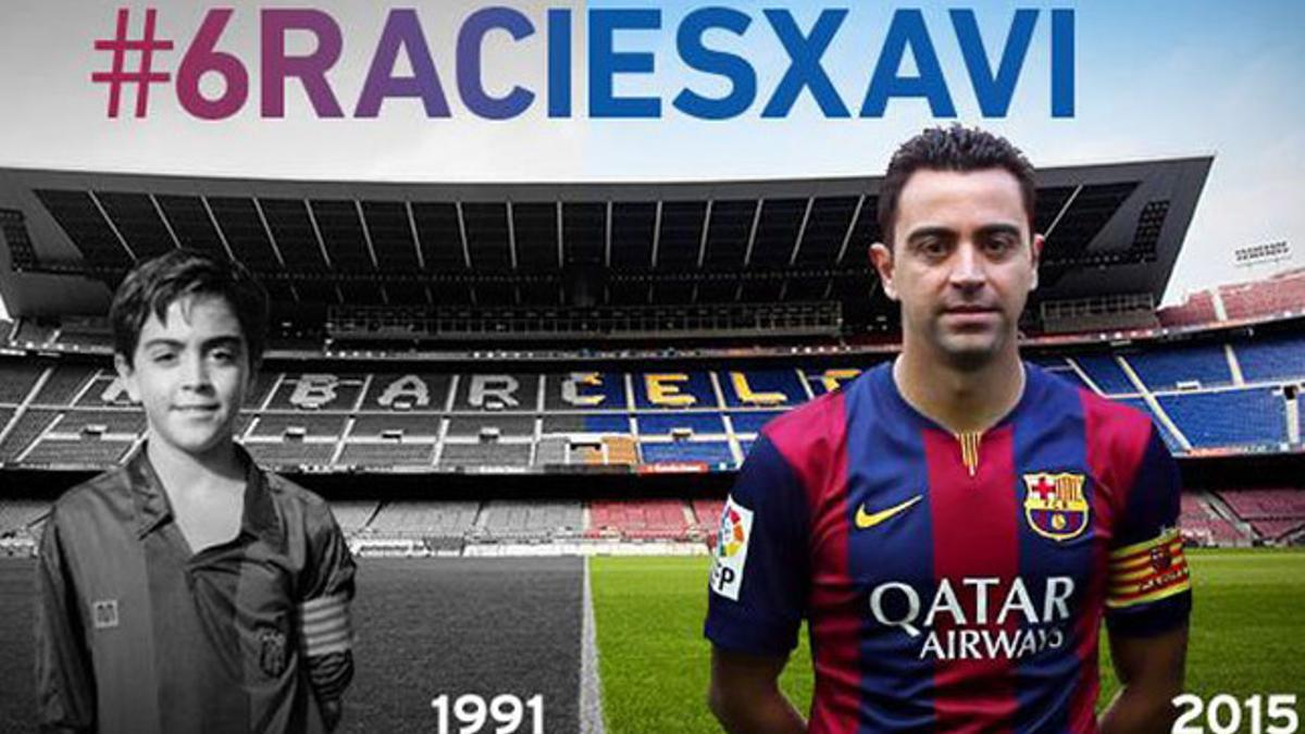 La imagen que ha creado el FC Barcelona para despedir a Xavi Hernández