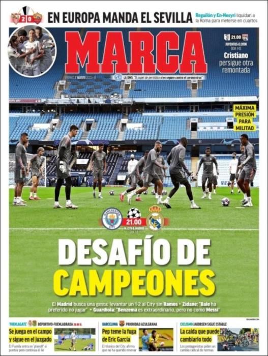 Portada MARCA viernes 7 agosto 2020