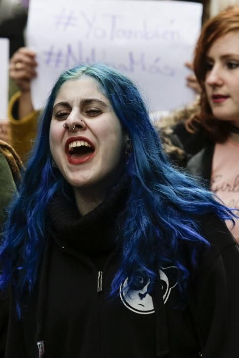 Actos de protesta en Oviedo contra la violencia machista