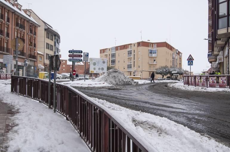 Así ha sido la nevada en Benavente.