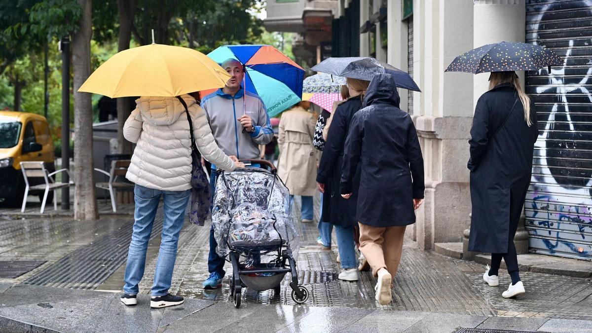 Mañana de lluvia en Barcelona