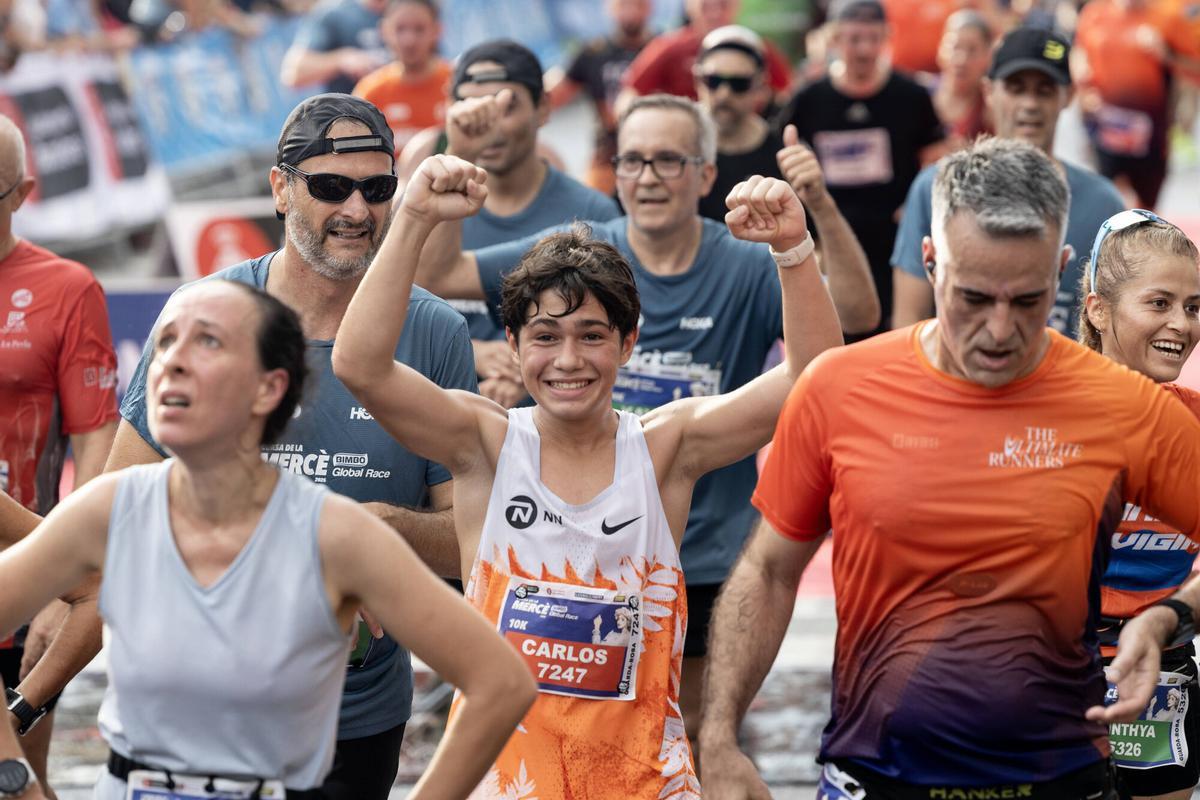 14.000 corredores participan en esta edición de la Cursa de la Mercè, en Barcelona.