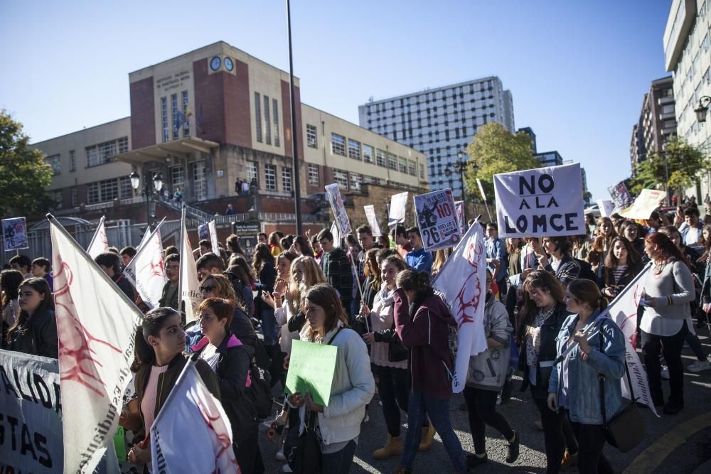 Manifestación de estudiantes contra la LOMCE