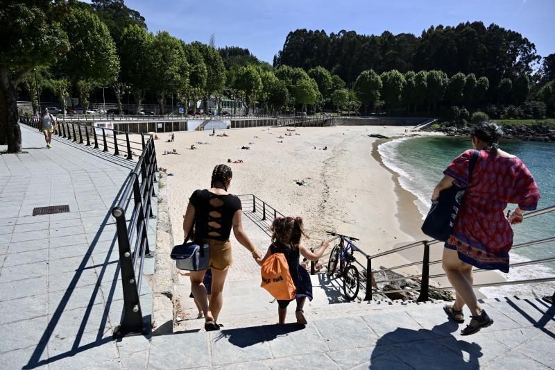 Playa de Portocelo, en Marín, que repite con Mogor, Aguete, Loira y O Santo, junto con el Petroglifo de Mogor y el Ateneo Santa Cecilia.