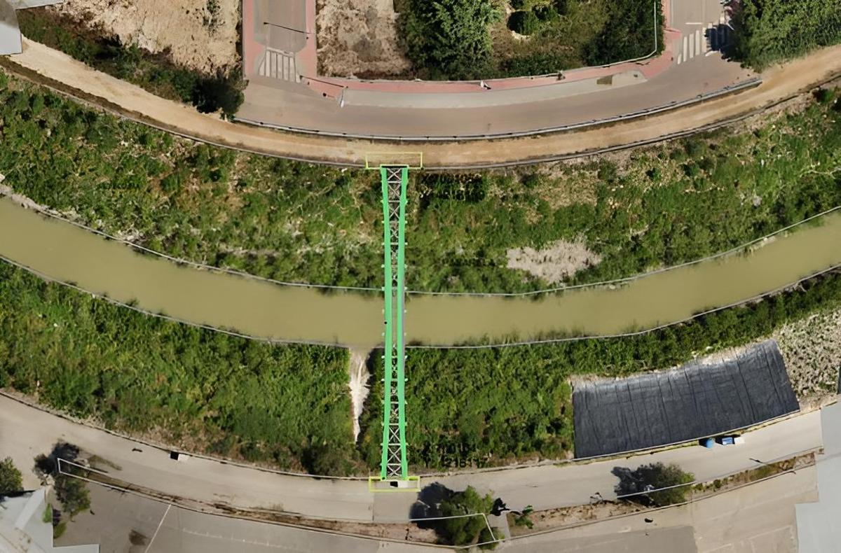 Localización del punto en el que se ubicará el puente