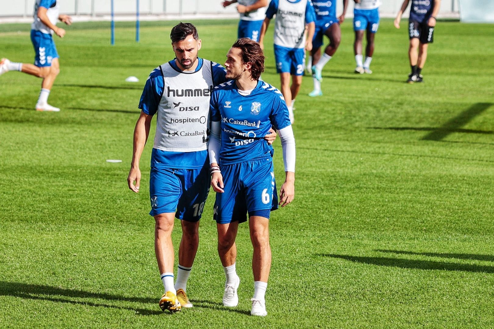 Entrenamiento del CD Tenerife antes del derbi canario