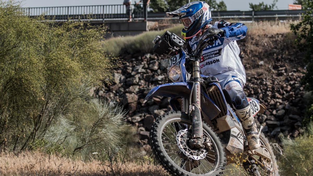 Sara García, en plena competición en la Baja Extremadura