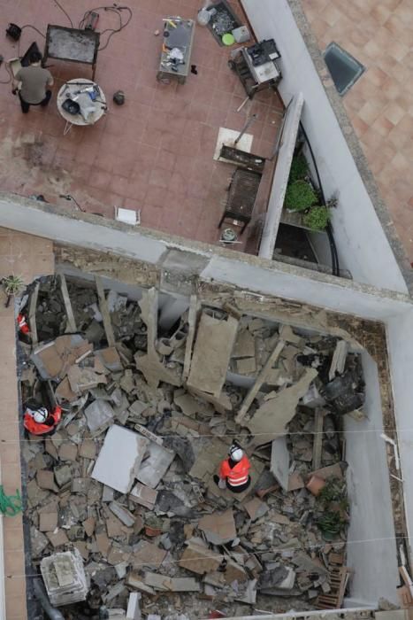 Derrumbe de una terraza en Palma