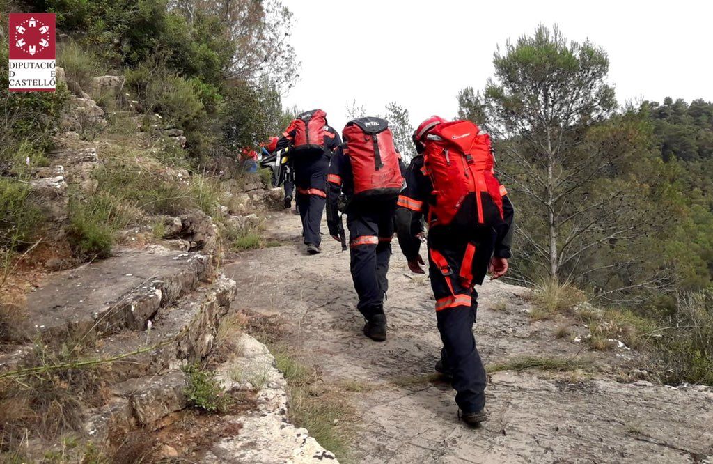 Rescate de un senderista atrapado en una poza en Alcudia de Veo