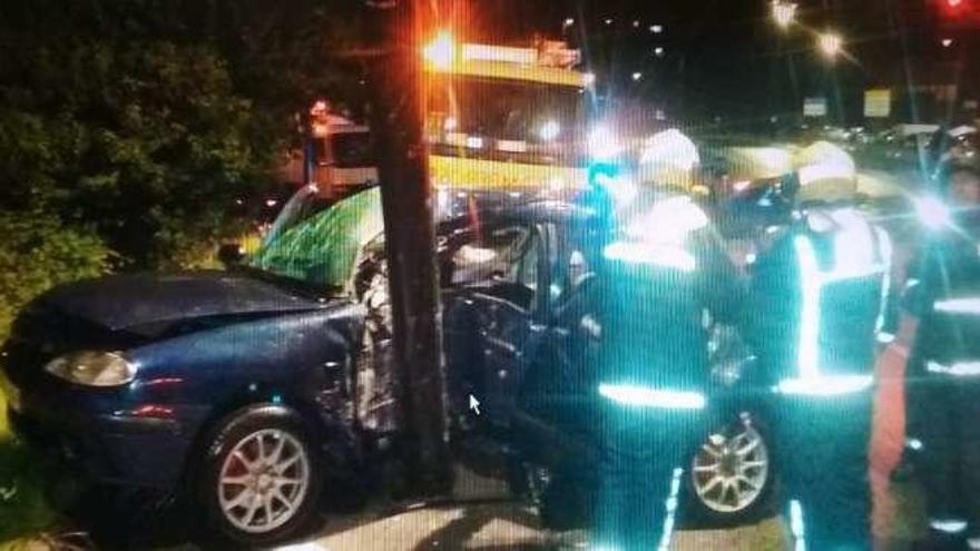 Aparatoso accidente a la salida de Avilés