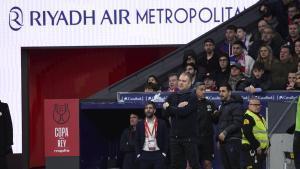 Hansi Flick, durante el partido copero.