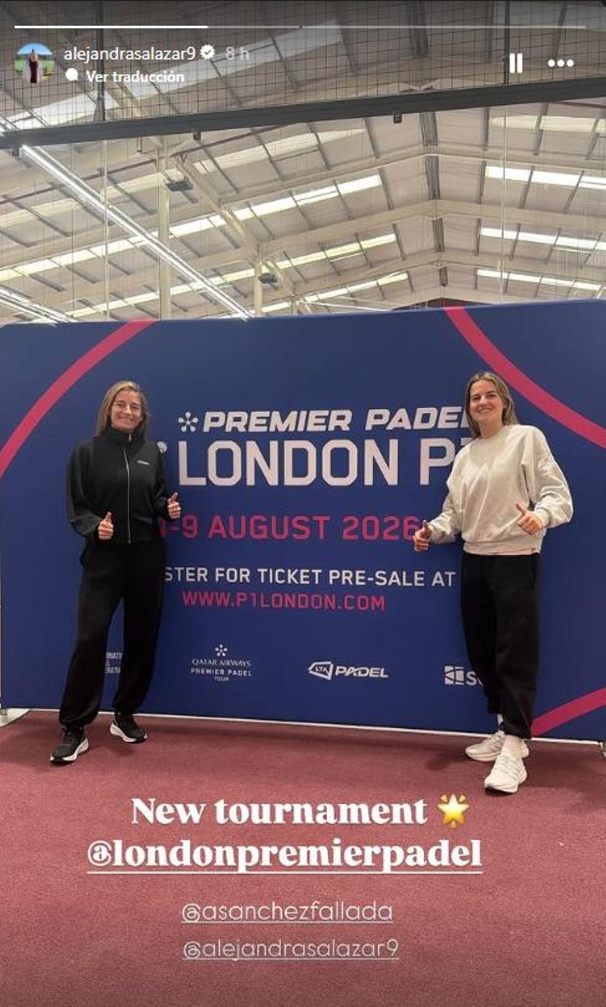 Alejandra Salazar y Ari Sánchez durante el acto de presentación del torneo