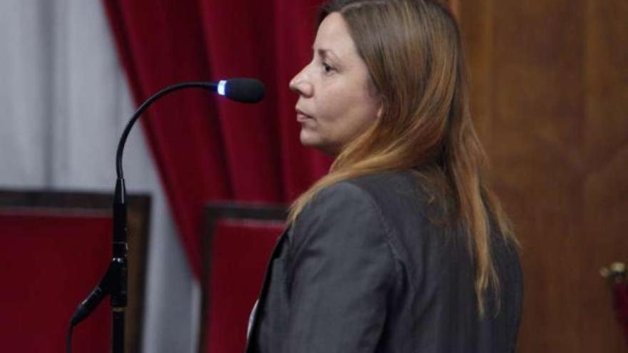 La mujer condenada, Sonia Coello Pinto, durante su declaración en el juicio.  // Iñaki Osorio