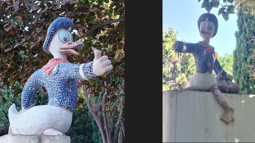 Recuperan la escultura de Walt Disney vandalizada de Viveros