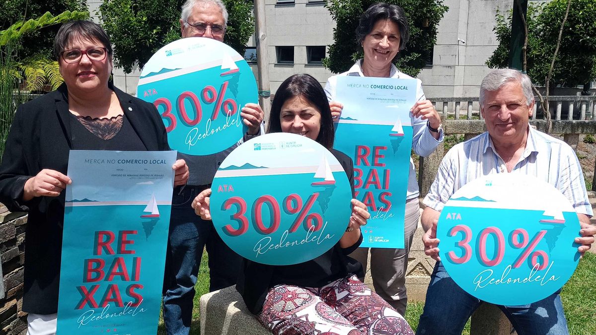 Presentación de la campaña de rebajas del pequeño comercio de Redondela. / A.E.R.