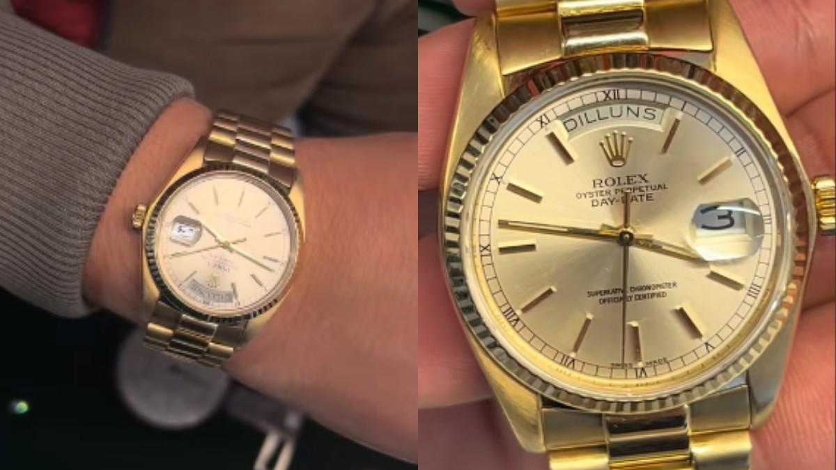 El limitado modelo de 'Rolex President' en catalán.