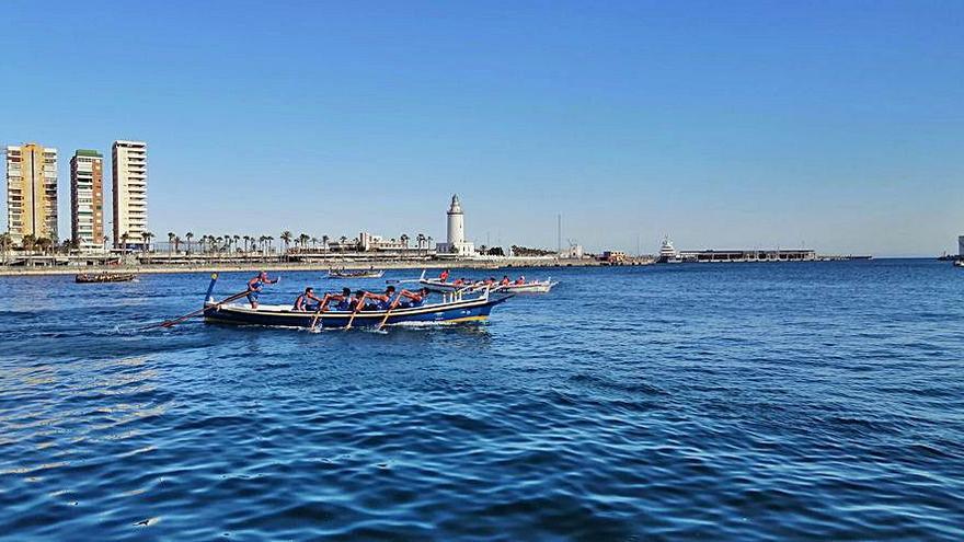 Jornada de regatas de jábegas en el Puerto de Málaga