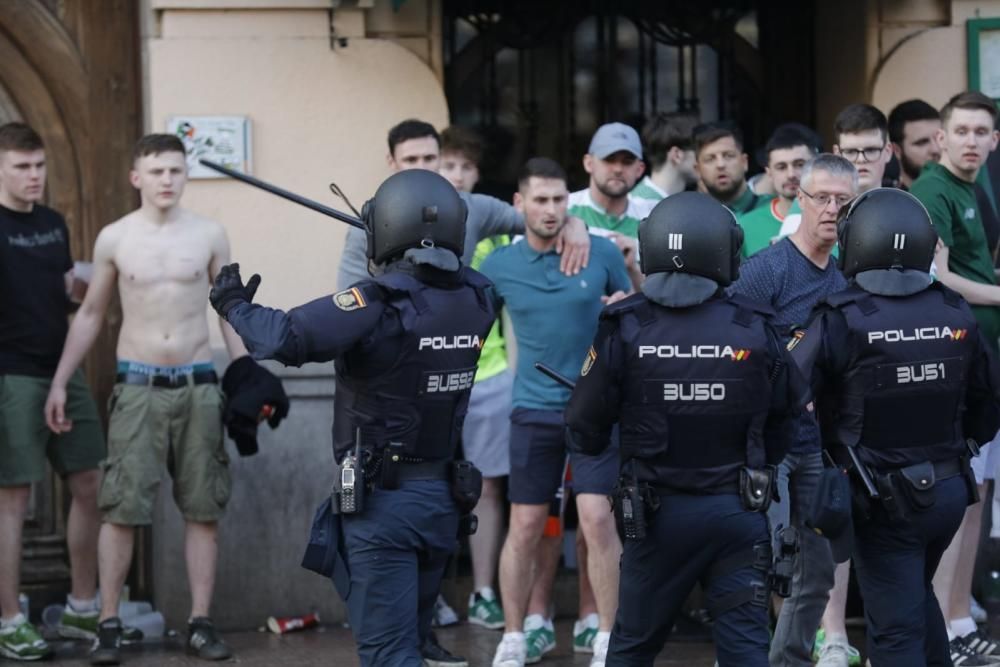 Los aficionados del Celtic invaden València