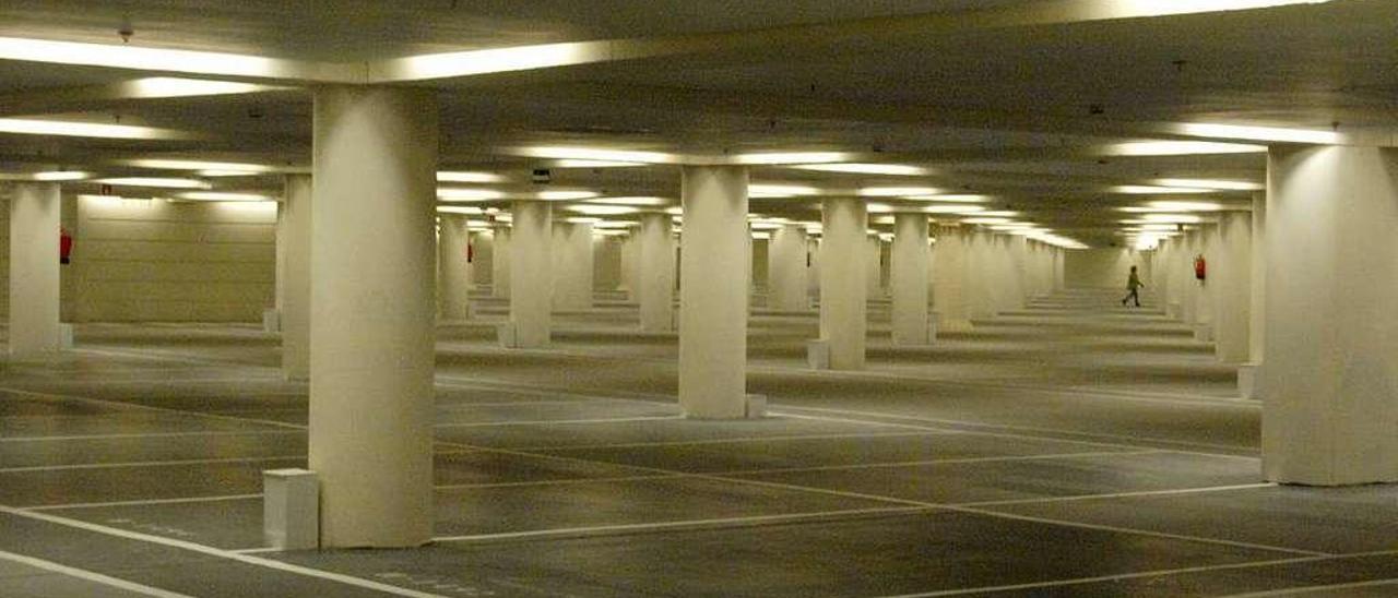 El parking del Calatrava, antes de su inauguración, en 2008.