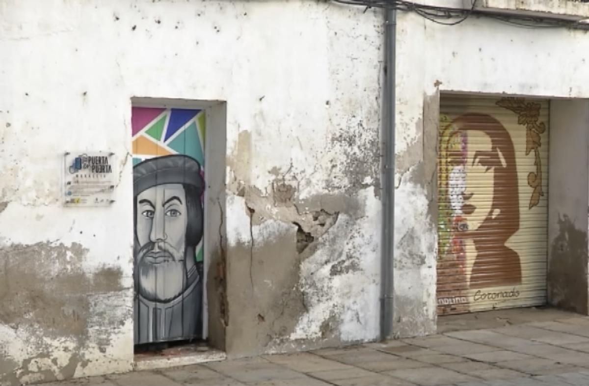 Personajes históricos como Carolina Coronado forman parte de esta muestra al aire libre.