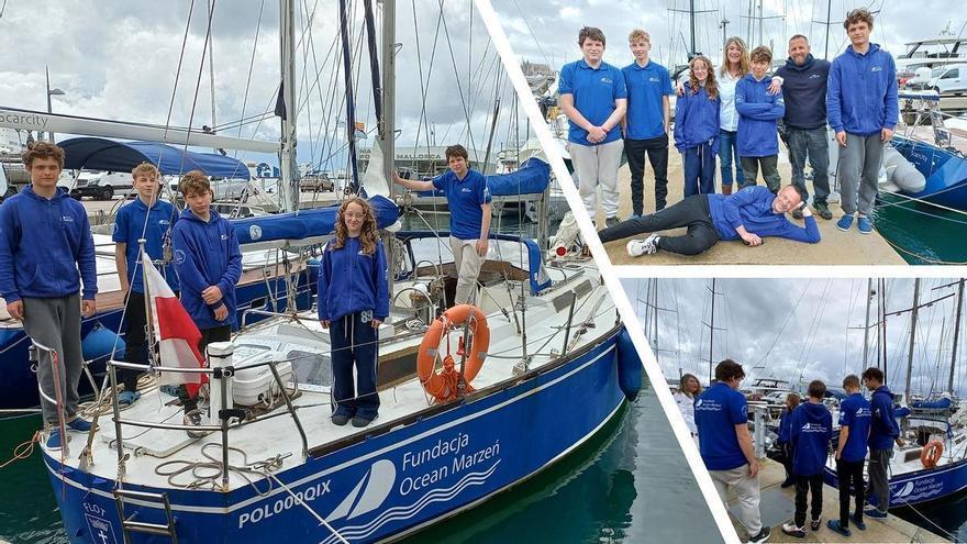 Marina Ibiza recibe al barco escuela que enseña a jóvenes en acogida de Polonia a construir su futuro en el mar