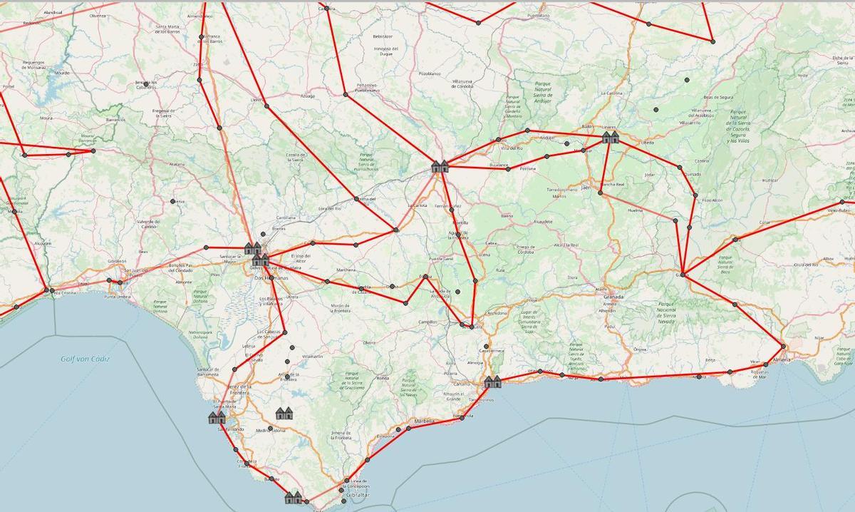 Conexiones romanas de Málaga con el resto de provincias andaluzas