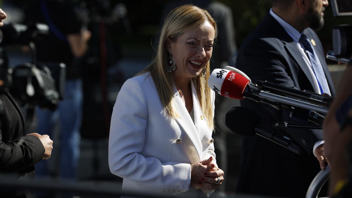 Giorgia Meloni, presidenta de Italia, en la Cumbre de Granada.