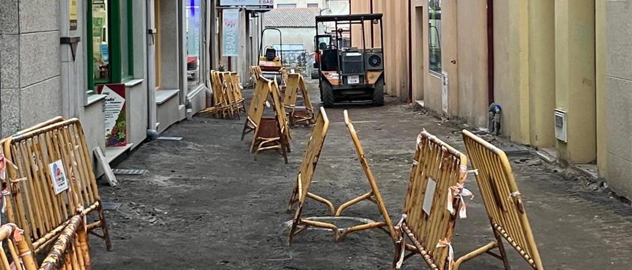 La calle O Marino, con las obras de reforma a punto de finalizar.  | // FDV