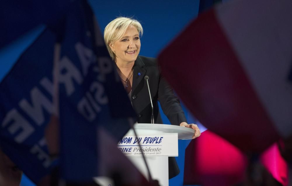 Marine Le Pen celebra el resultado electoral