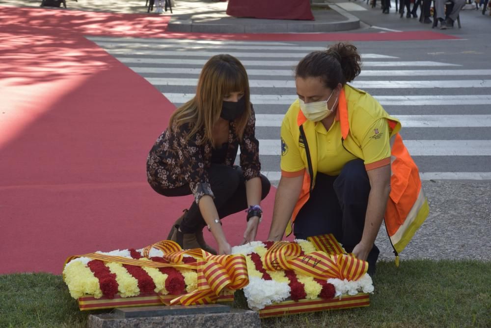 L'acte de la Diada 2020 a Manresa, en fotos