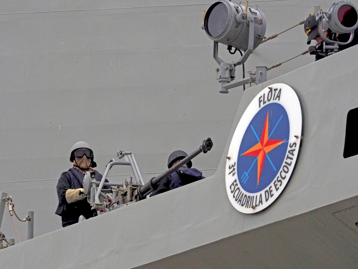 Preparada para zarpar con la OTAN la fragata de las Fuerzas Armadas españolas ‘Blas de Lezo’.