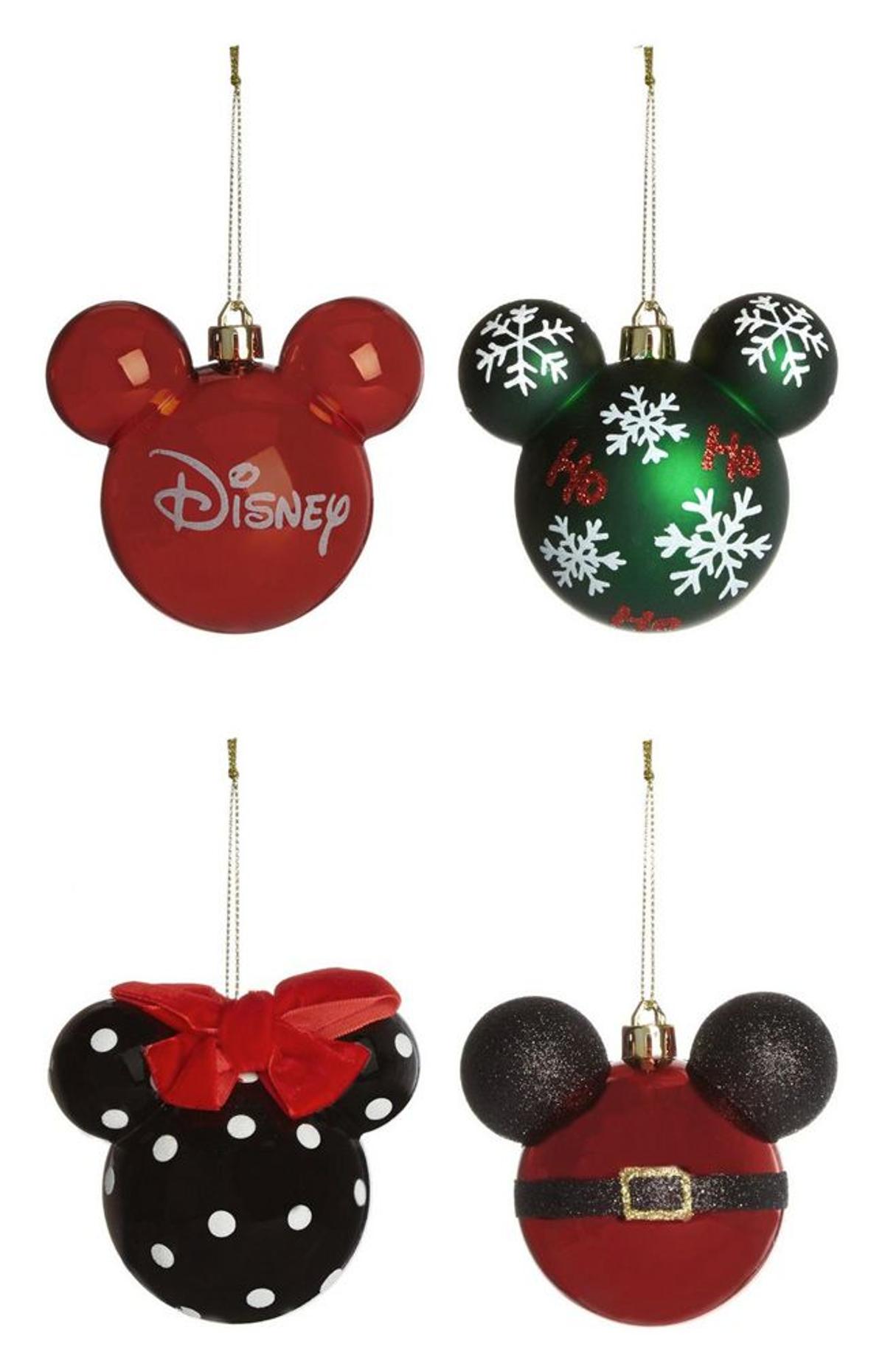 Pack de 4 bolas de Navidad Disney