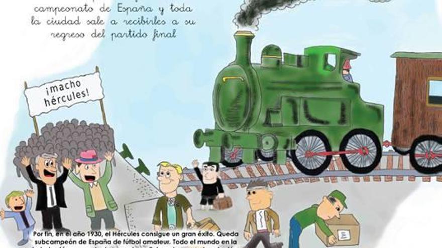 Dos viñetas del libro «Vicente Pastor, de oficio fundador. La historia del Chepa contada a los niños».