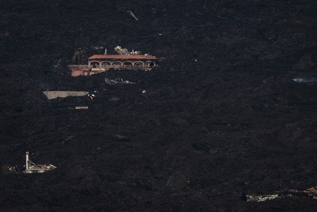 Volcán de La Palma, plataneras y zona de exclusión