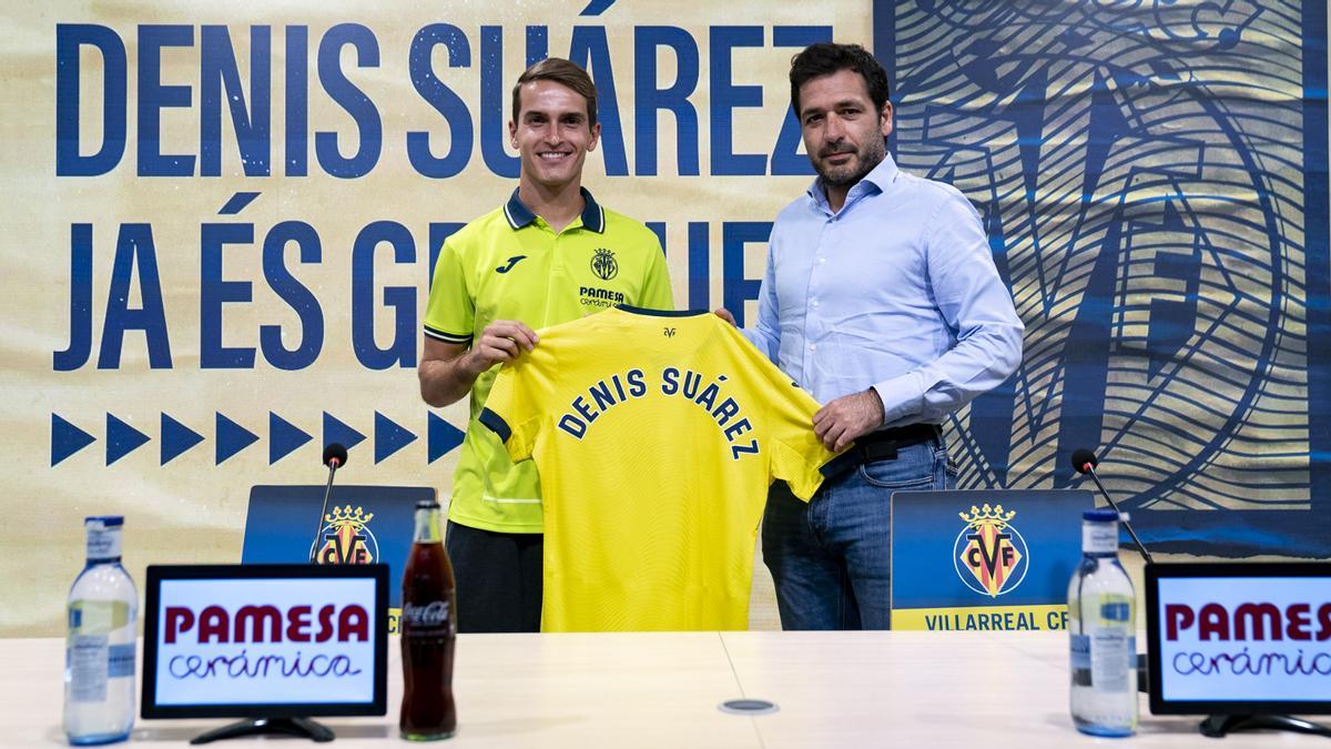 Denis Suárez durante su presentación en su regreso al Villarreal.