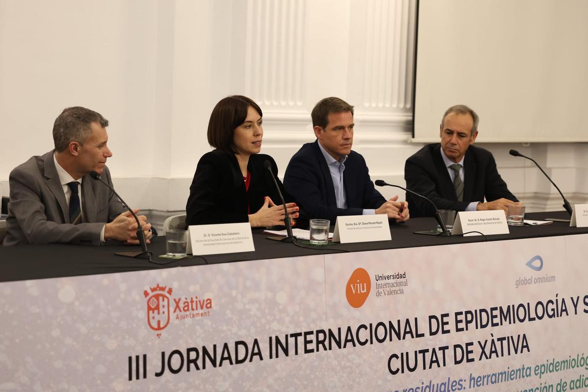 La ministra de Ciencia ha participado en la clausura de la III Jornada de Epidemiología y Salud Pública "Ciutat de Xàtiva".
