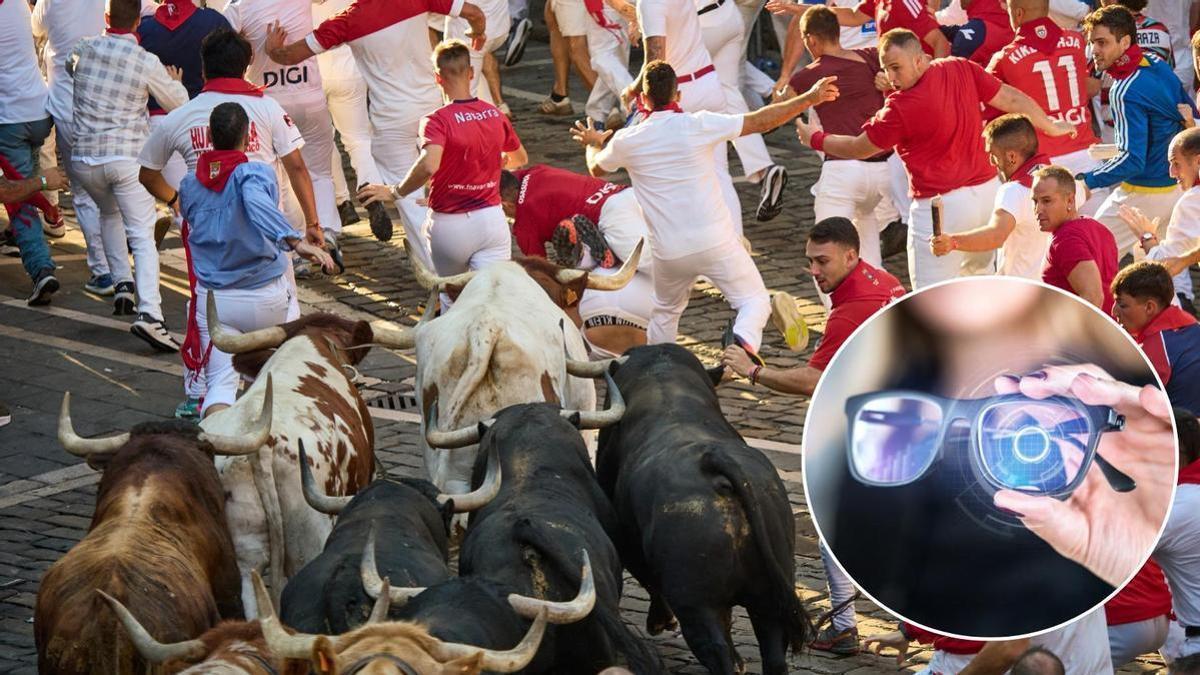 Multas por grabar con el móvil o con gafas inteligentes en el encierro de San Fermín