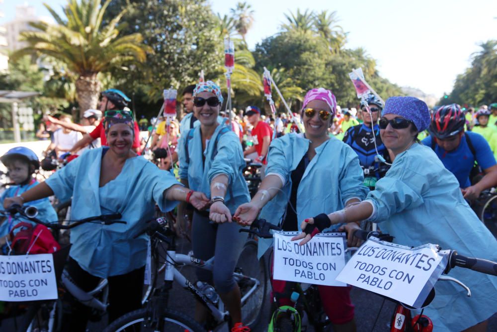 Miles de malagueños participan en la actividad de la Semana Europea de la Movilidad, tomando la salida en el Paseo del Parque