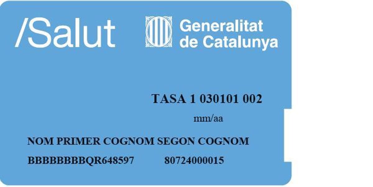 La nova targeta sanitària del Departament de Salut.