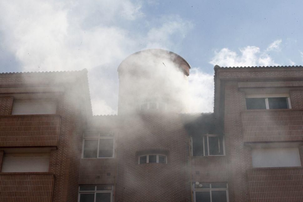 Incendio en una casa en San Antón