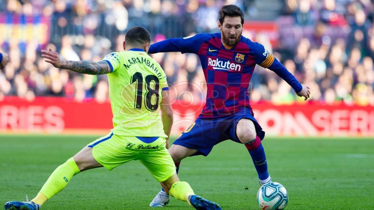 Las mejores imágenes del partido de LaLiga Santander entre el FC Barcelona y el Getafe disputado en el Camp Nou, Barcelona.