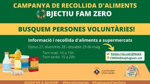 La nova campanya de recollida d’aliments d’Esplugues busca voluntariat