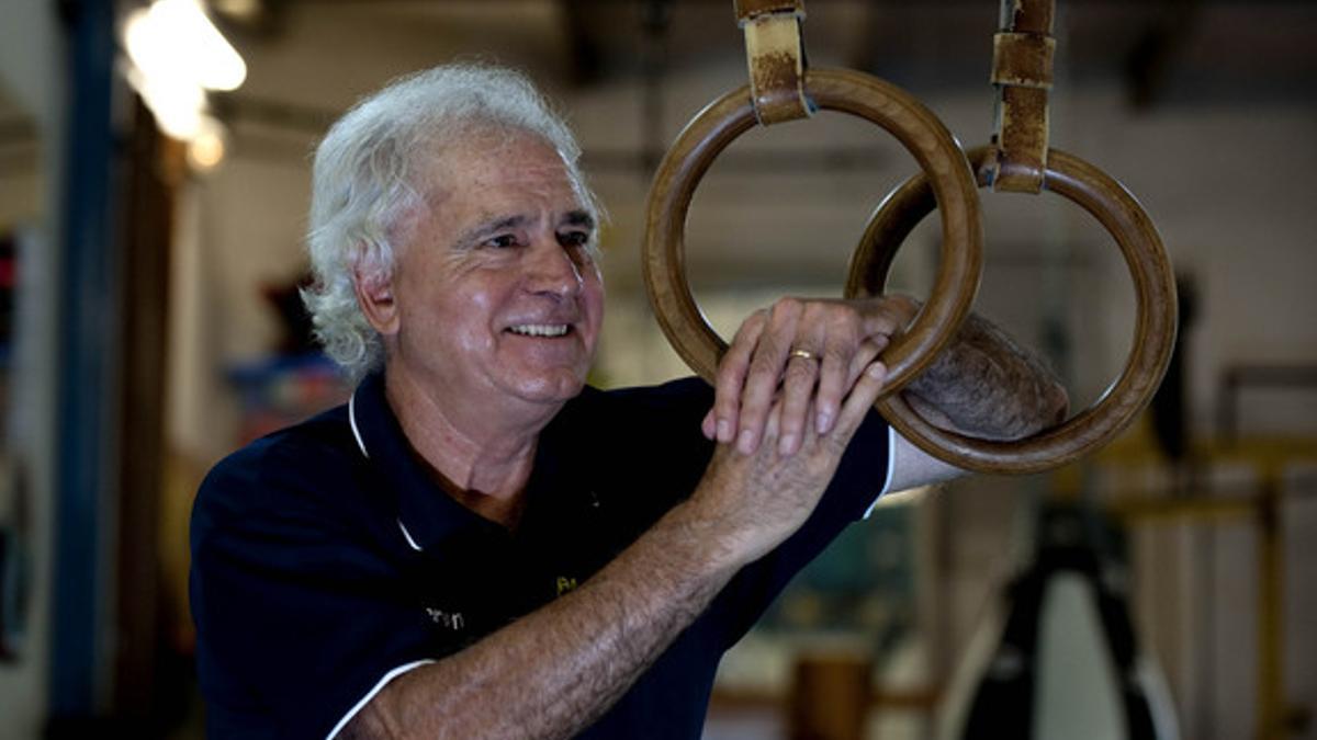 Elias Barenys, en su gimnasio de la calle Asturies de Barcelona.