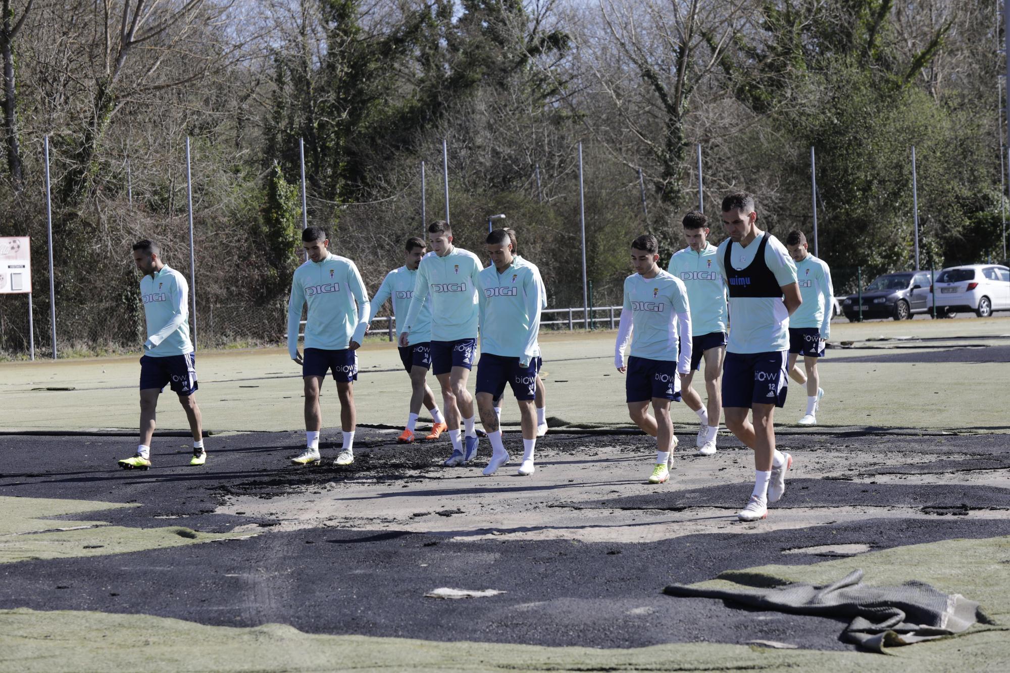 EN IMÁGENES: el entrenamiento del Oviedo