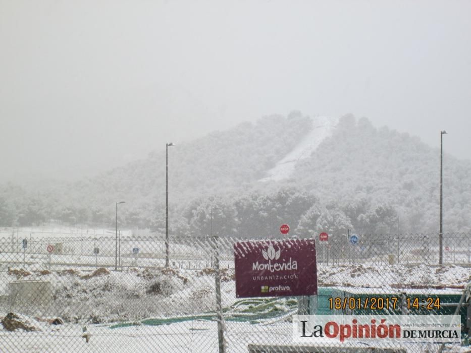 La nieve tiñe de blanco Murcia