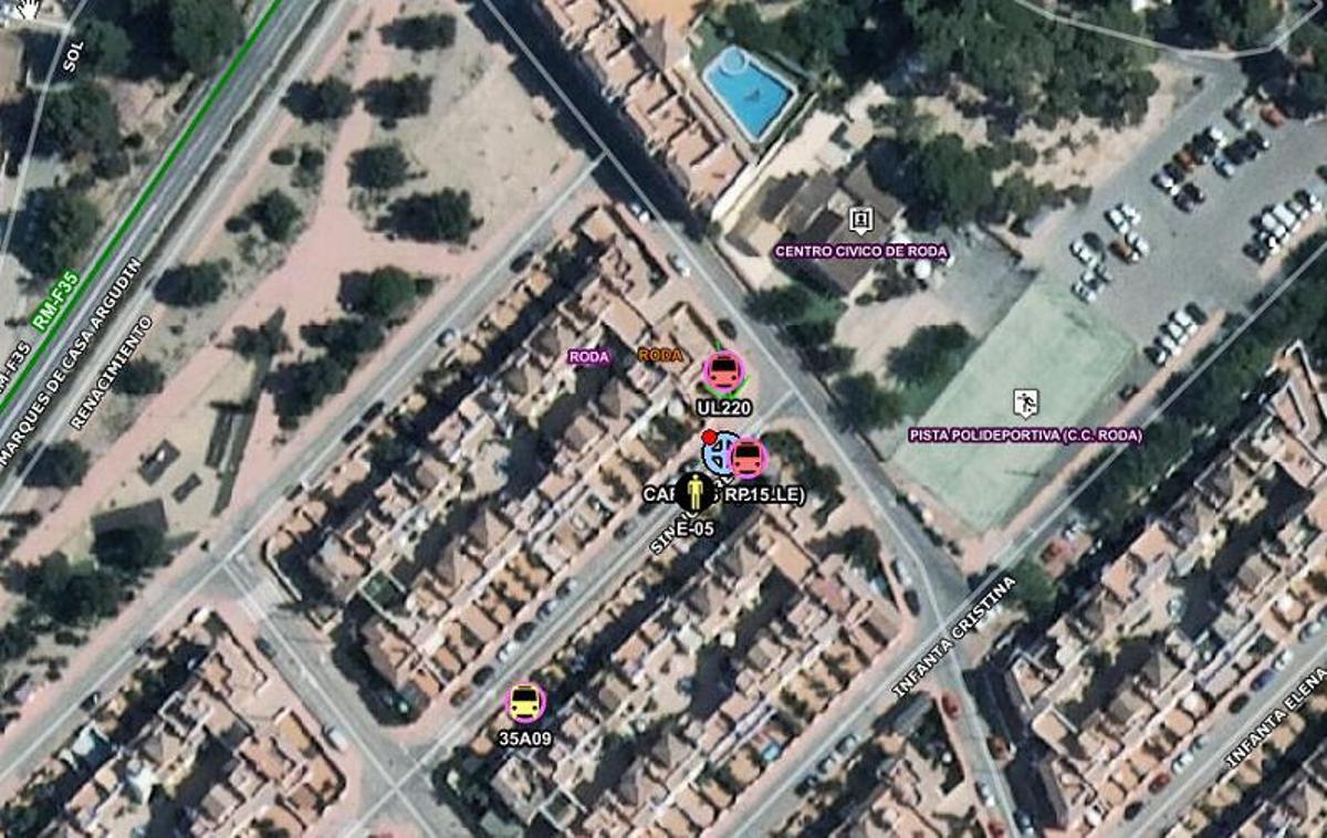 Mapa de La Roda, en la que ha sucedido el atropello mortal