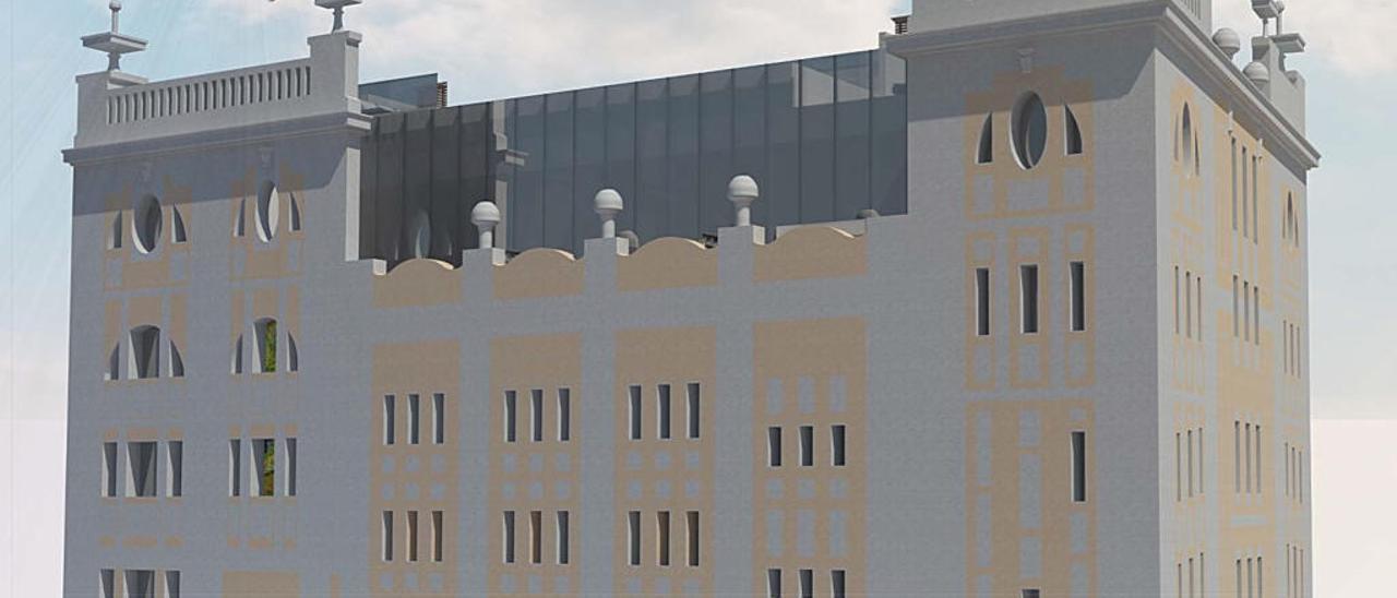 Imágenes virtuales de cómo quedará el hotel en el edificio que acogió el cine Ideal.
