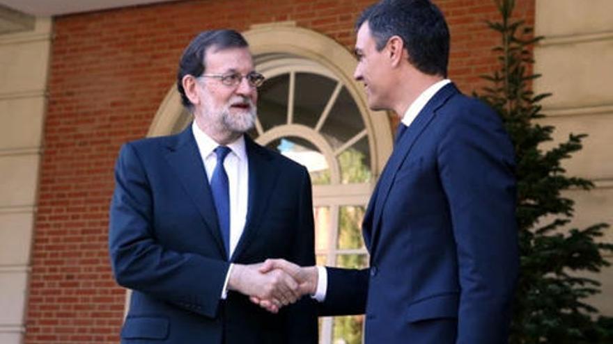 Rajoy i Sánchez, aquest dimarts a la Moncloa.