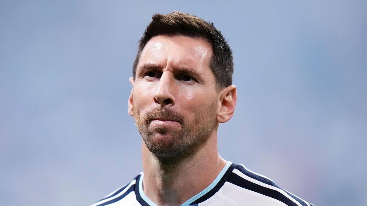 Messi, en el encuentro ante Egipto